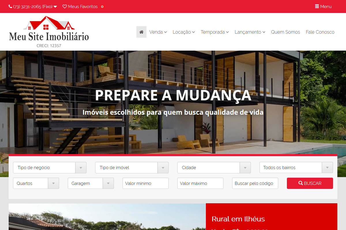 Modelo 02 - Meu Site Imobiliário